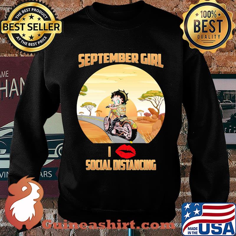 Betty boop september girl i social distancing vintage s Sweater