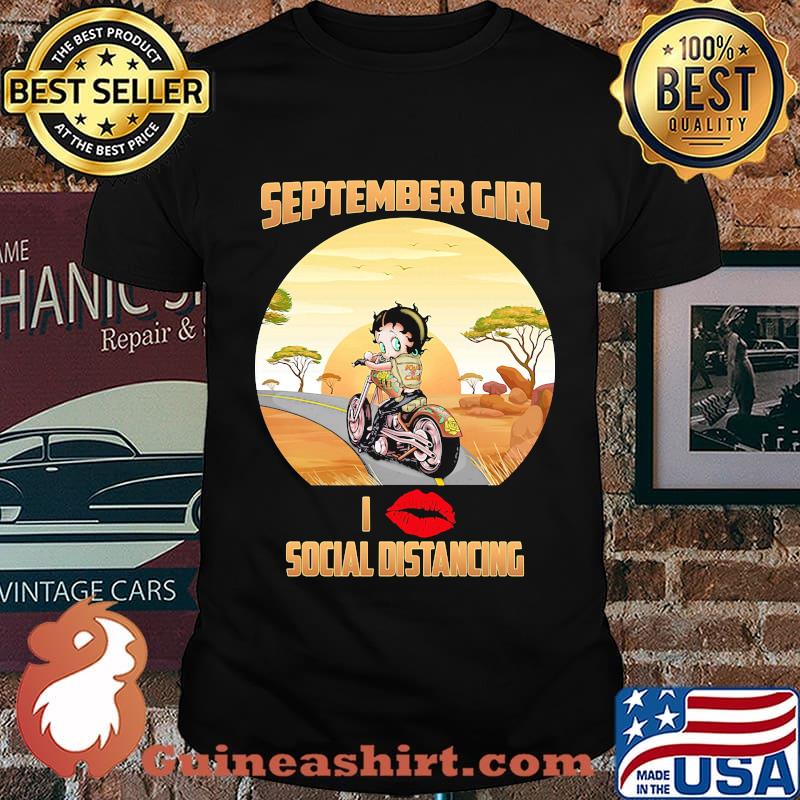 Betty boop september girl i social distancing vintage shirt