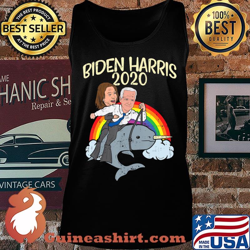 Biden Harris 2020 Narwhale Rainbow Funny Joe Kamala Democrat T-Shirt Tank top
