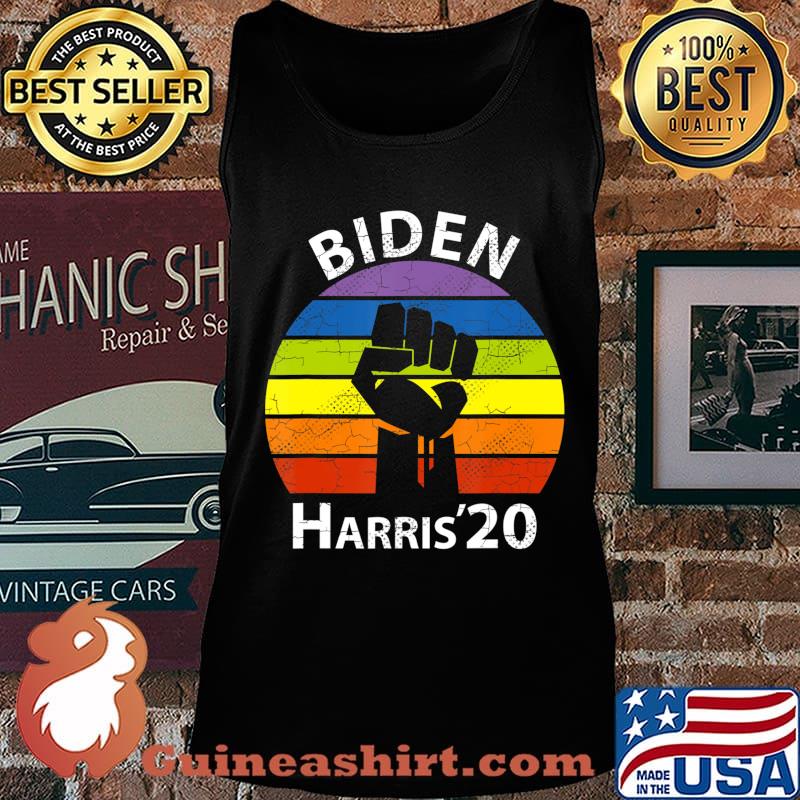 Biden Harris 2020 Rainbow Black Lives Matter Retro BLM T-Shirt Tank top