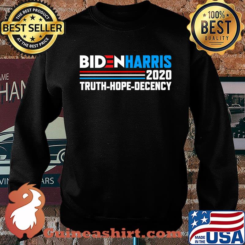 Biden Harris 2020 Truth Hope Decency Political Button Premium T-Shirt Sweater