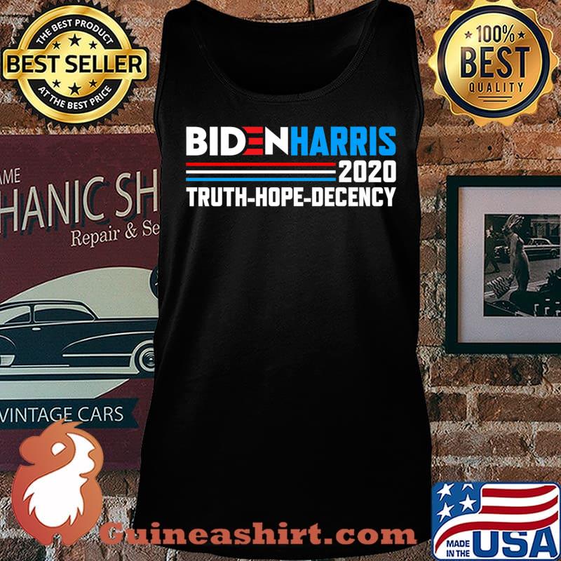 Biden Harris 2020 Truth Hope Decency Political Button Premium T-Shirt Tank top