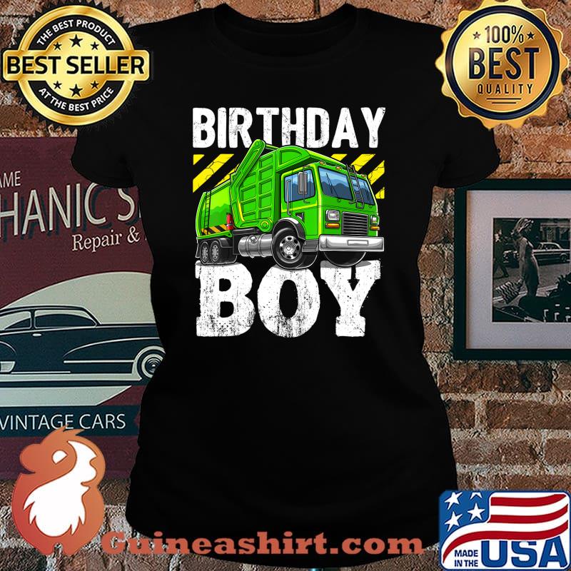 Birthday Boy Garbage Truck Birthday Party Boys Gift for Kids T-Shirt Laides tee