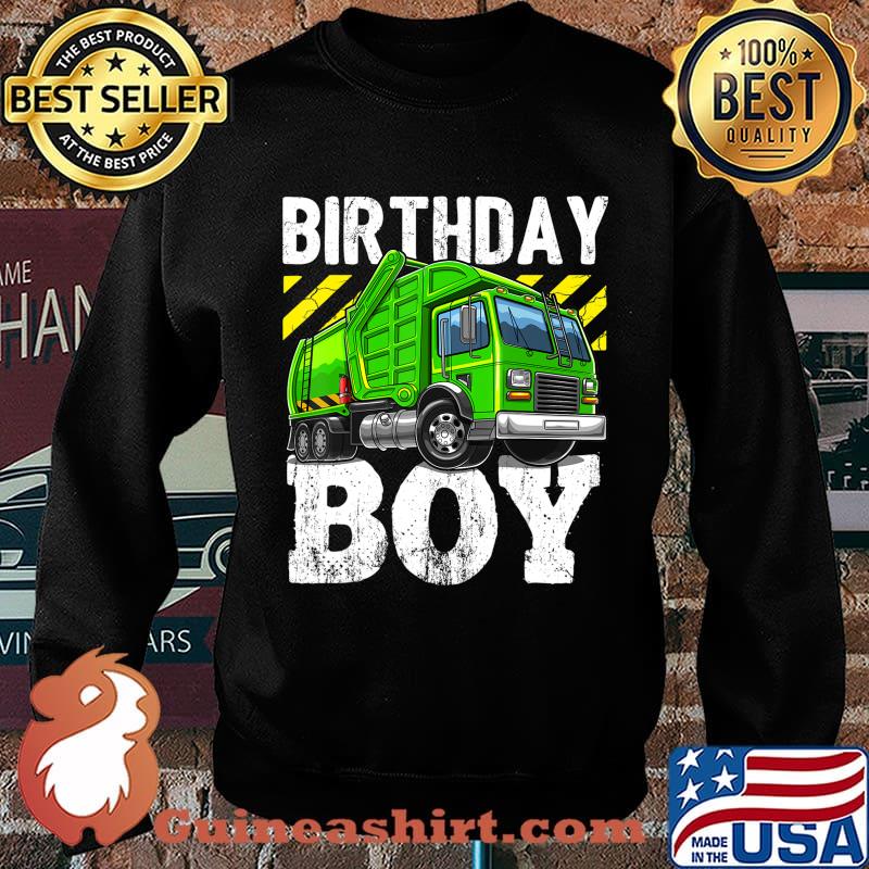 Birthday Boy Garbage Truck Birthday Party Boys Gift for Kids T-Shirt Sweater