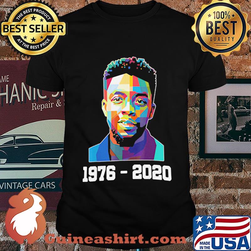 Black panther rip chadwick 1976 2020 art color shirt