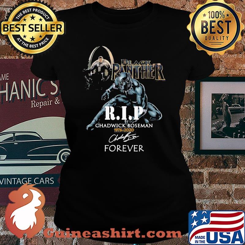 Black panther rip chadwick 1976 2020 forever signature s Laides tee