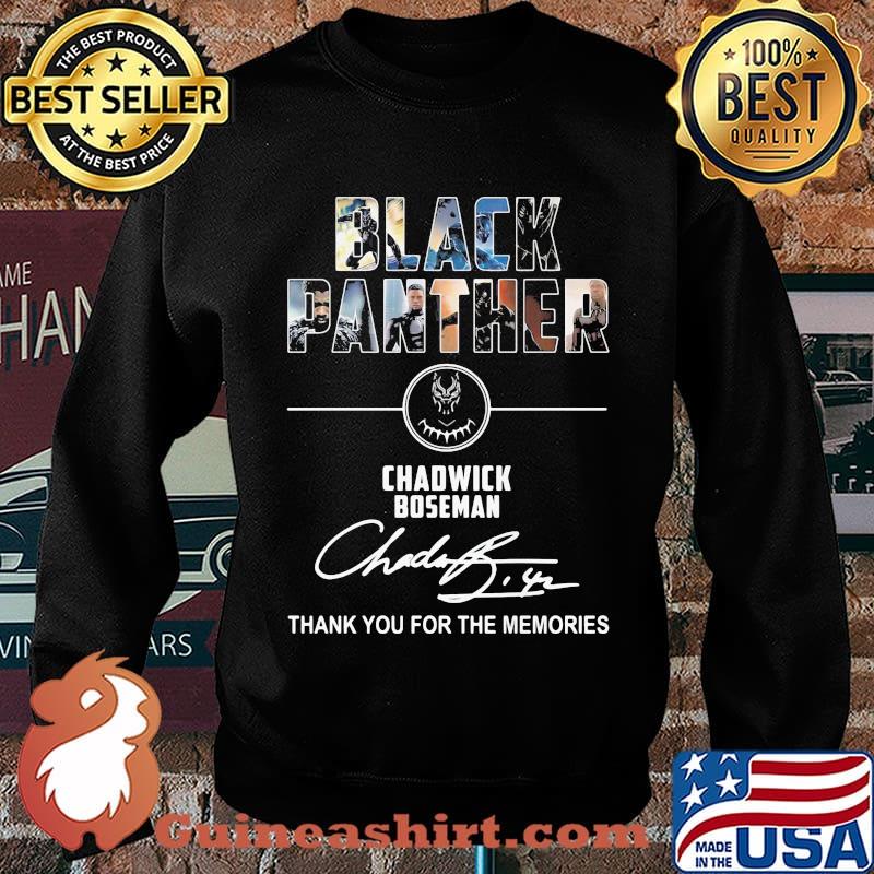 Black panther rip chadwick thank you for the memories signature actor s Sweater