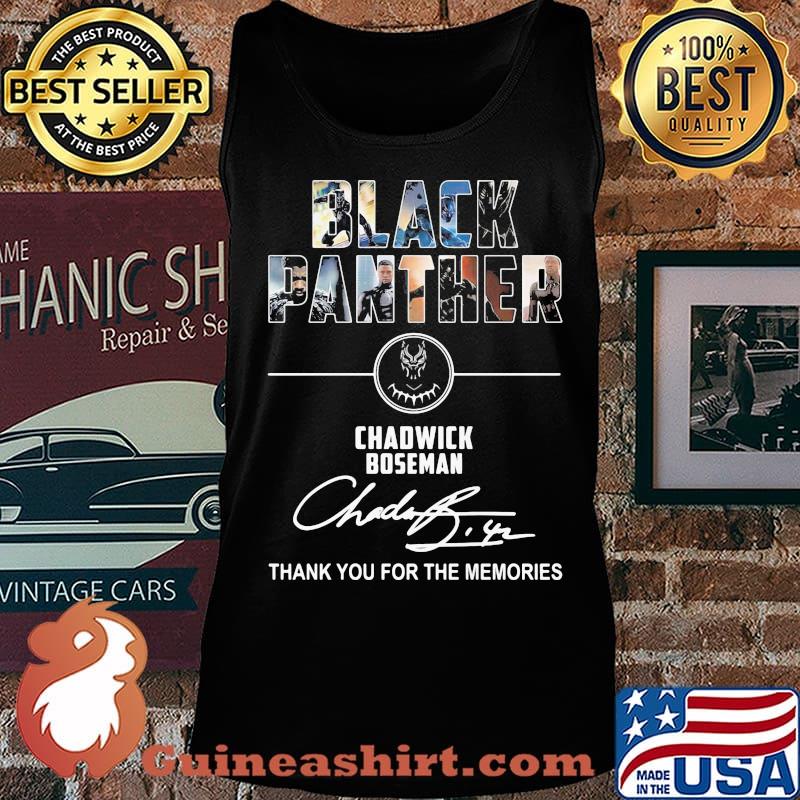 Black panther rip chadwick thank you for the memories signature actor s Tank top