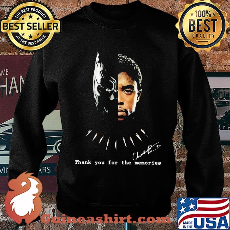 Black panther rip chadwick thank you for the memories signature s Sweater