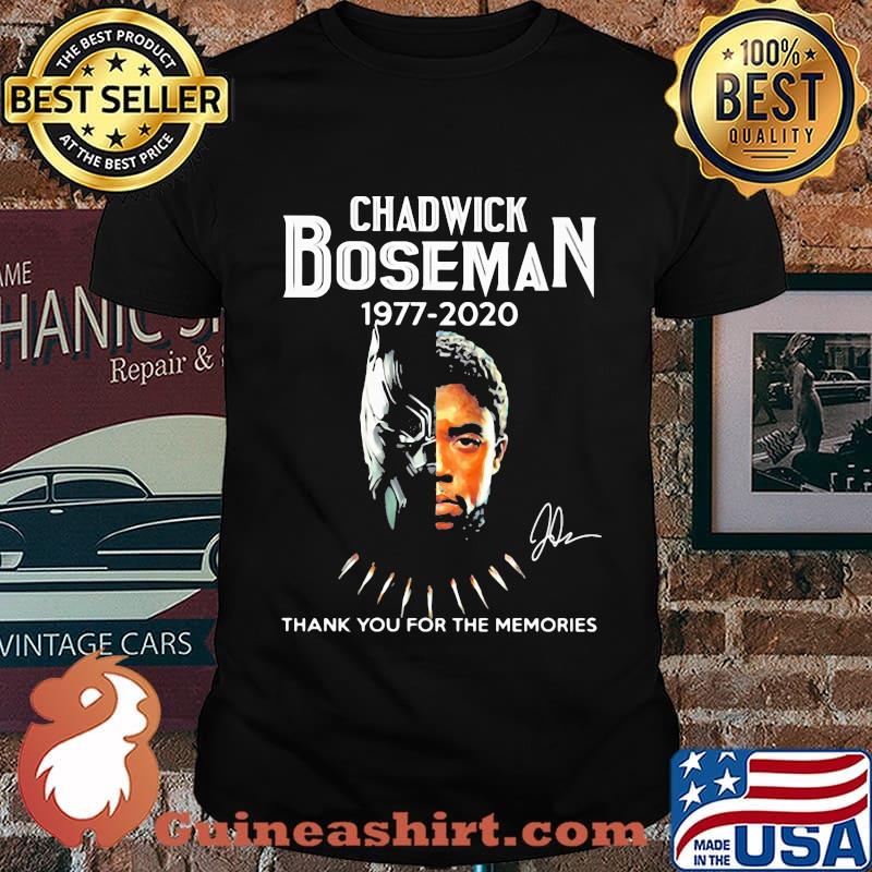 Black panther rip chadwick thank you fore the memories signature shirt