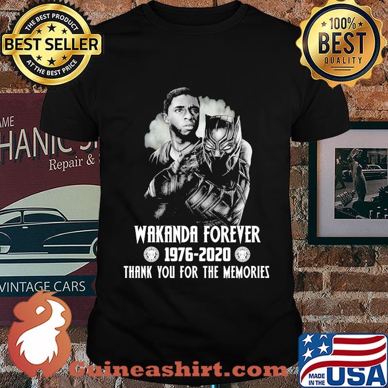 Black panther rip chadwick wakanda forever 1977 2020 thank you for the memories art shirt