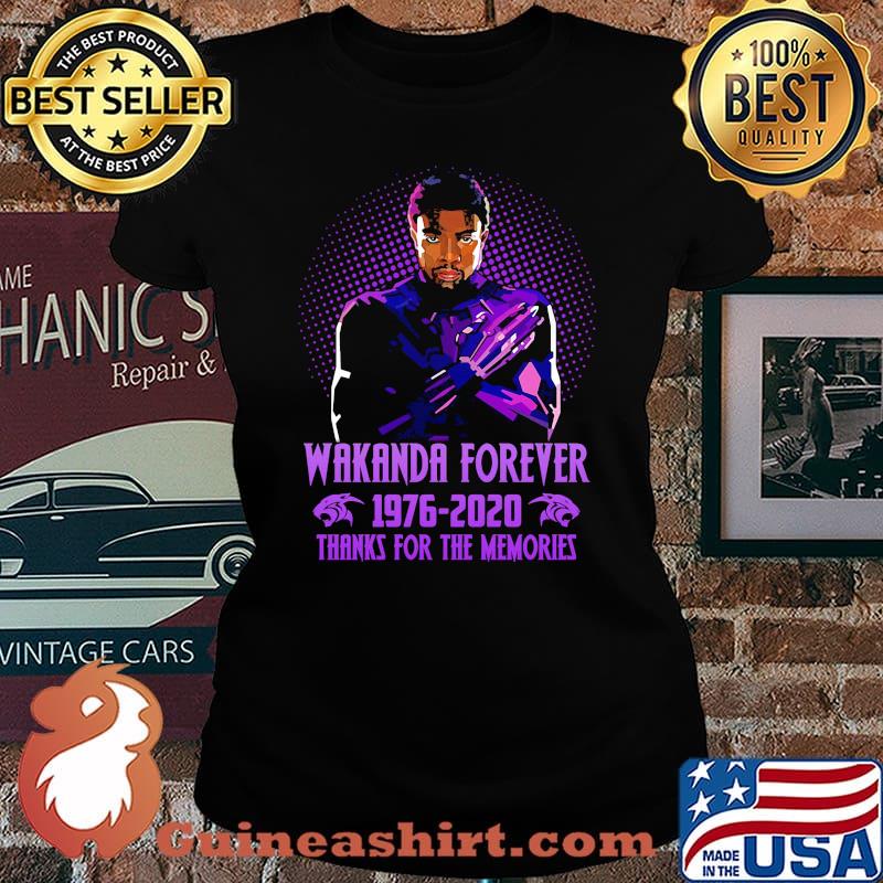 Black panther rip chadwick wakanda forever 1977 2020 thank you for the memories s Laides tee