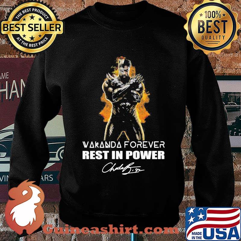 Black panther rip chadwick wakanda forever rest in power signature s Sweater