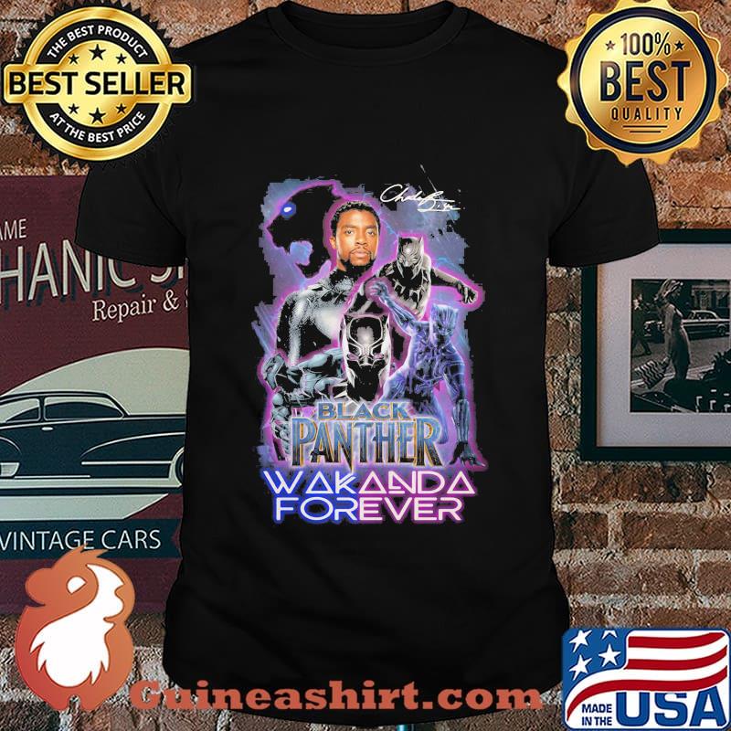 Black panther rip chadwick wakanda forever signature 2020 shirt