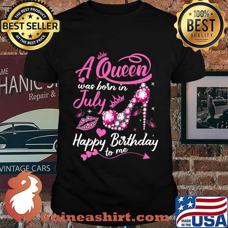 Black Queens are Born in July Women Birthday Gift Shirt