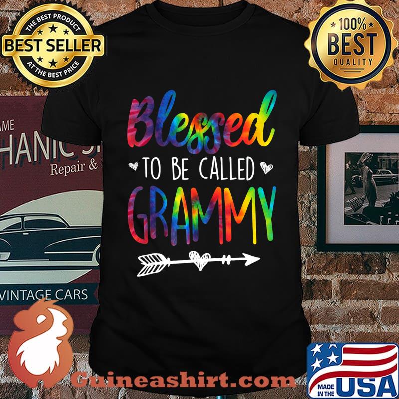 Blessed To Be Called Grammy Tie Dye Family Gift T-Shirt