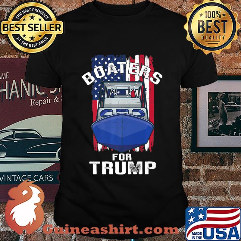 Boaters for Trump 2020 American Flag Patriotic Boat Parade Premium T-Shirt
