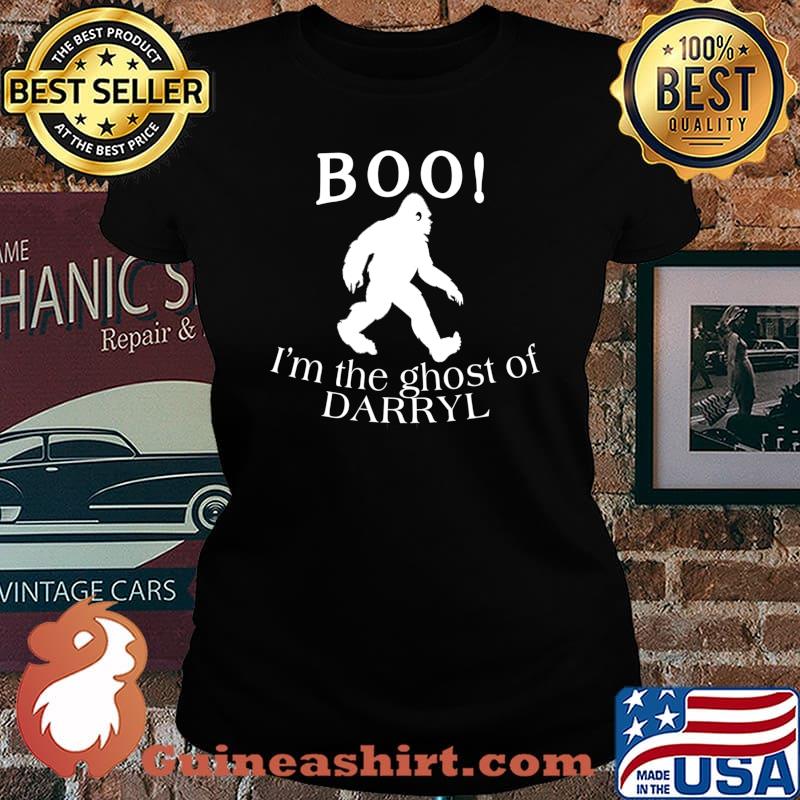 BOO I'm the Ghost of Darryl Funny Halloween Bigfoot T-Shirt Laides tee