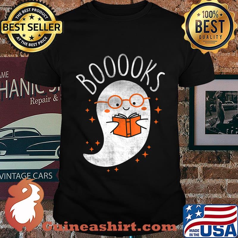 Booooks Boo Teacher Reading Book Halloween Funny T-Shirt