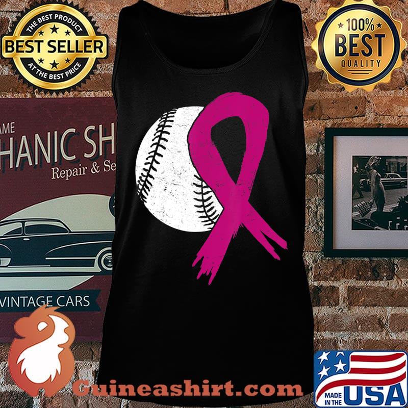 Breast Cancer Softball Ball Pink Ribbon Carcinoma Sport Gift T-Shirt Tank top