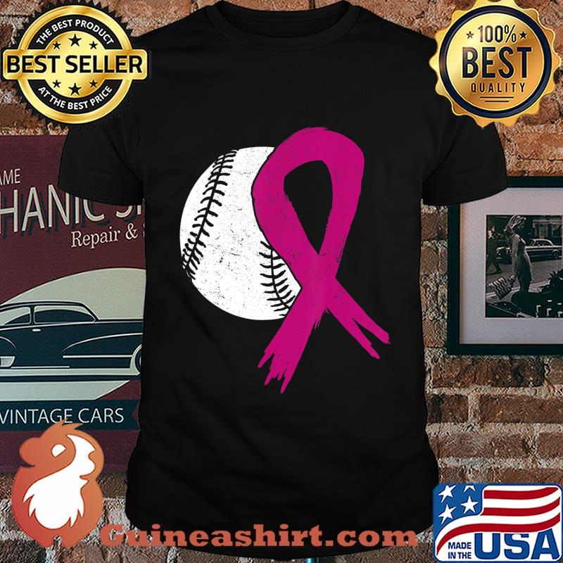 Breast Cancer Softball Ball Pink Ribbon Carcinoma Sport Gift T-Shirt