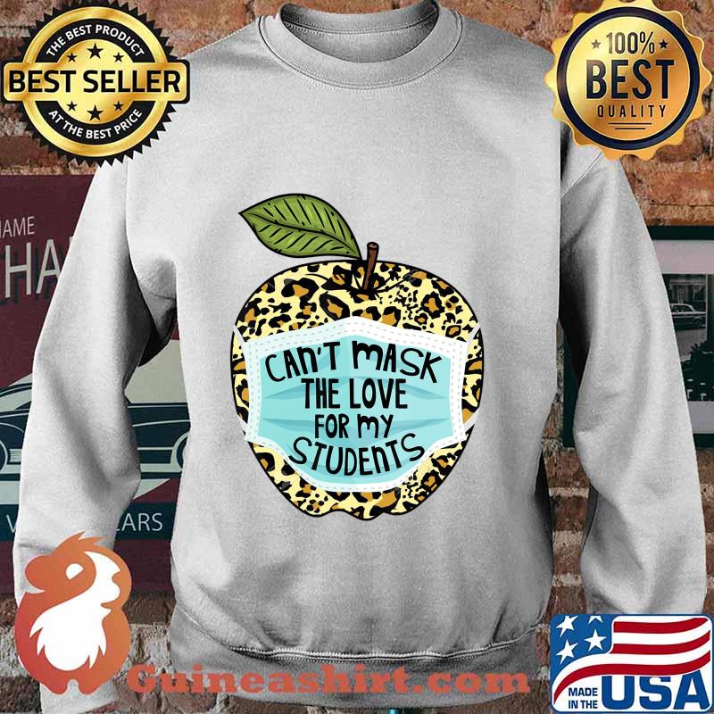 Can't Mask My Love Of Teaching Leopard Plaid Teacher Gift T-Shirt Sweater