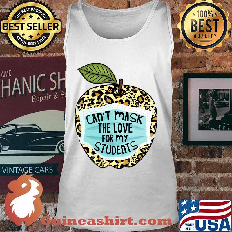 Can't Mask My Love Of Teaching Leopard Plaid Teacher Gift T-Shirt Tank top