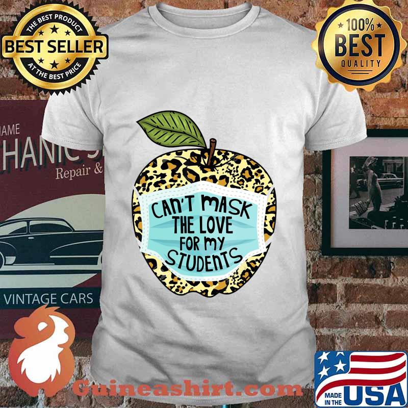 Can't Mask My Love Of Teaching Leopard Plaid Teacher Gift T-Shirt