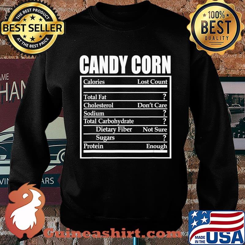 Candy Corn Nutrition Facts Trick or Treat Halloween Costume T-Shirt Sweater