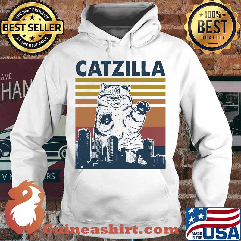 Cat catzilla vintage retro s Hoodie