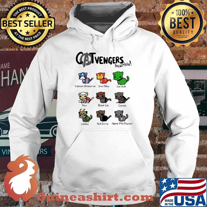 Catvengers captain america iron mew cat hulk thor black cat cateye s Hoodie
