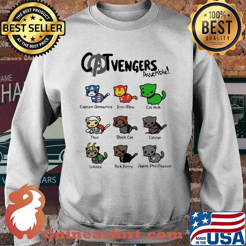 Catvengers captain america iron mew cat hulk thor black cat cateye s Sweater
