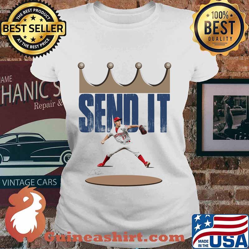 Cincinnati reds 27 trevor bauer send it signature s Ladies tee