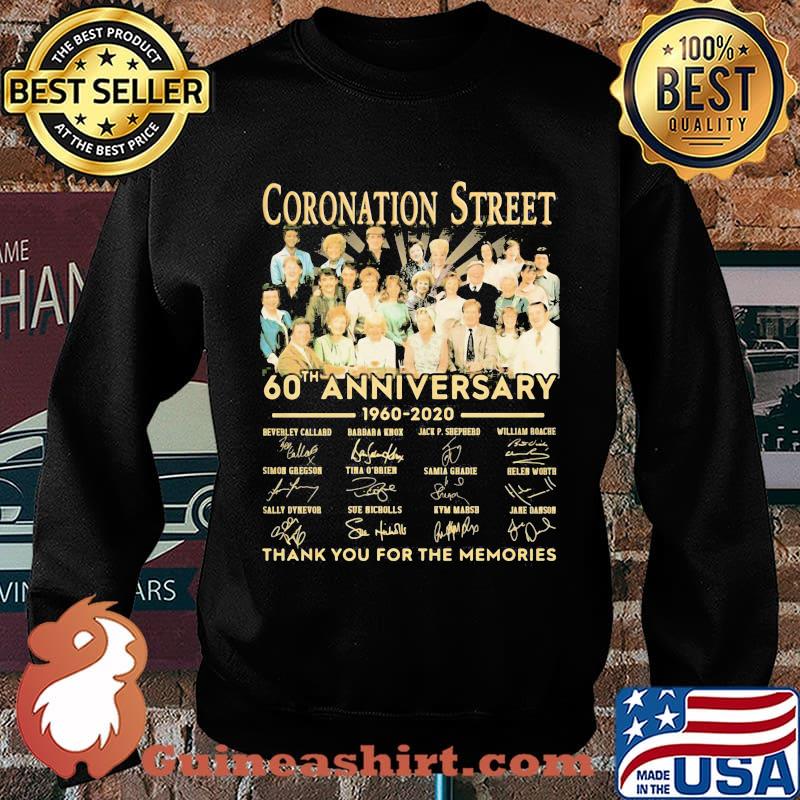 Coronation street 60th anniversary 1960 2020 thank you for the memories signature s Sweater