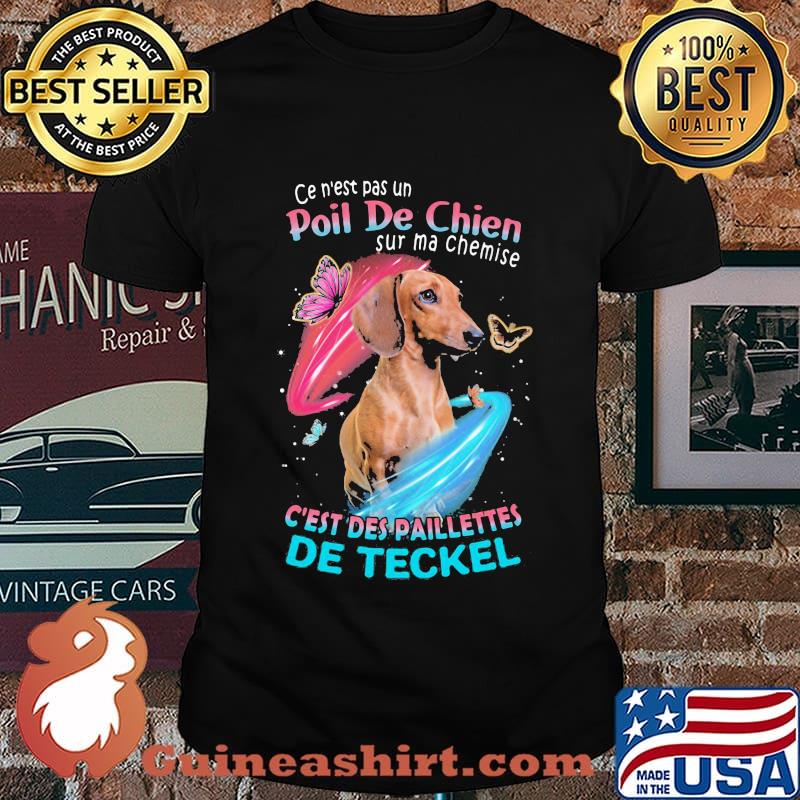 Dachshund ce n'est pas un poil de chien sur ma chemise butterflies shirt