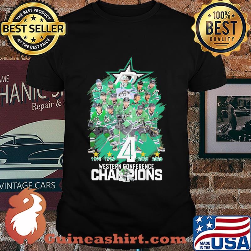 Dallas stars football team 4 western conference champions signatures shirt