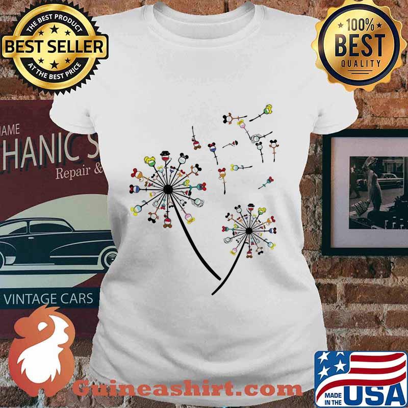 Dandelion flower wine mickey mouse s Ladies tee
