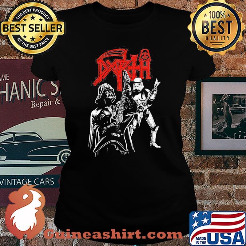 Death vader rock band black playing guitar s Laides tee