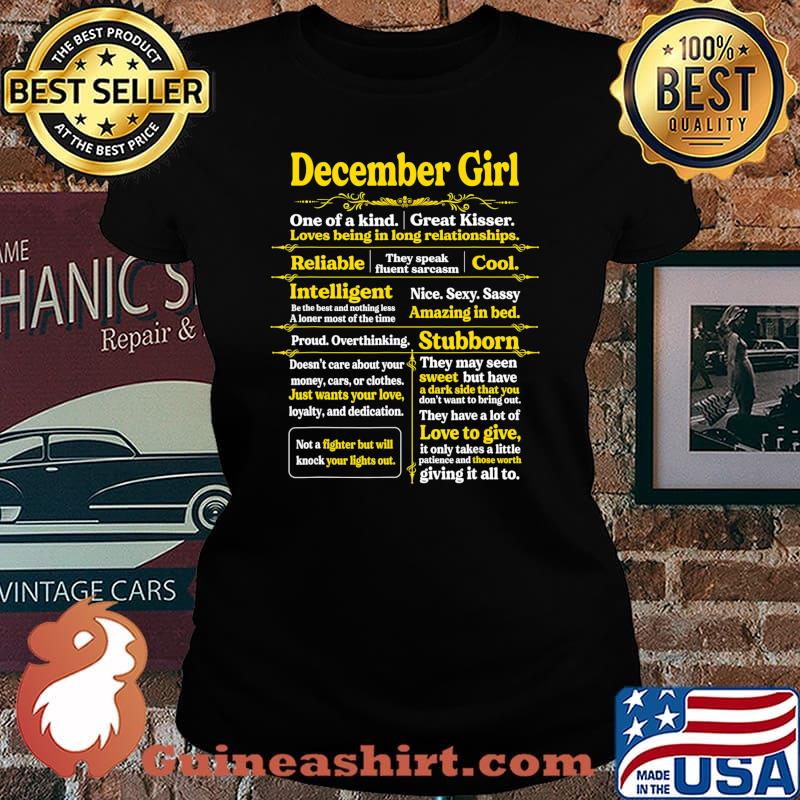 December Girl One Of A Kind Birthday Gift For Woman Funny T-Shirt Laides tee