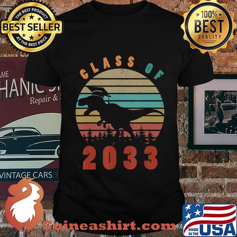 Dinosaur Class Of 2033 First Day Kindergarten Boys Kids Gift T-Shirt