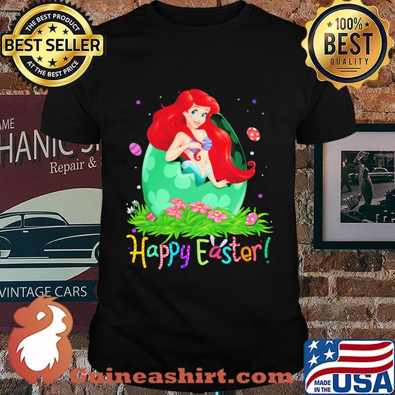 Disney ariel princess happy easter flower shirt
