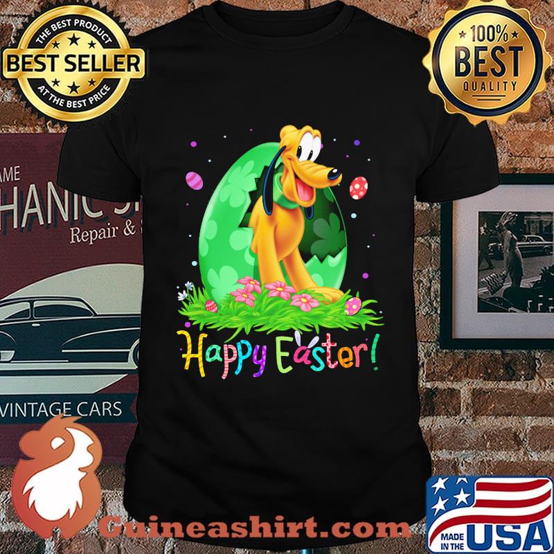 Disney pluto happy easter flower shirt