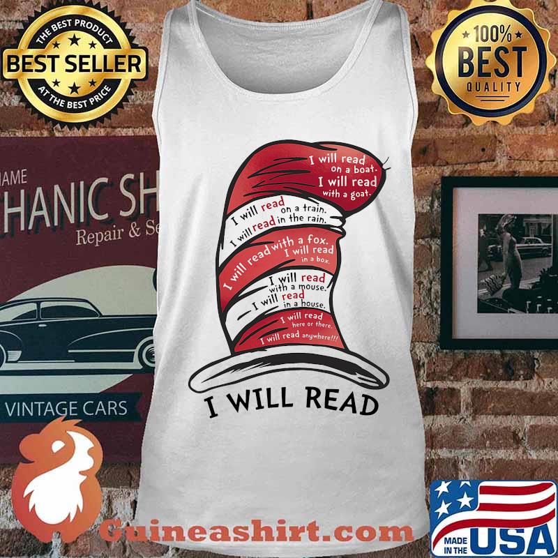 Dr seuss i will read on a boat s Tank top