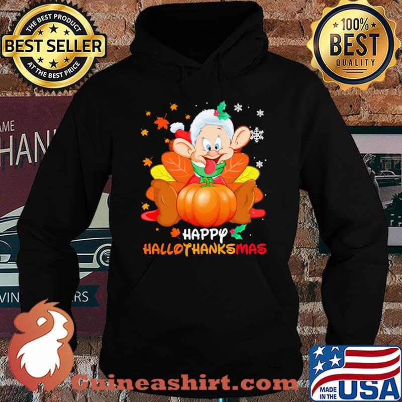 Dwarf happy hallothanksmas halloween thanksgiving christmas s Hoodie