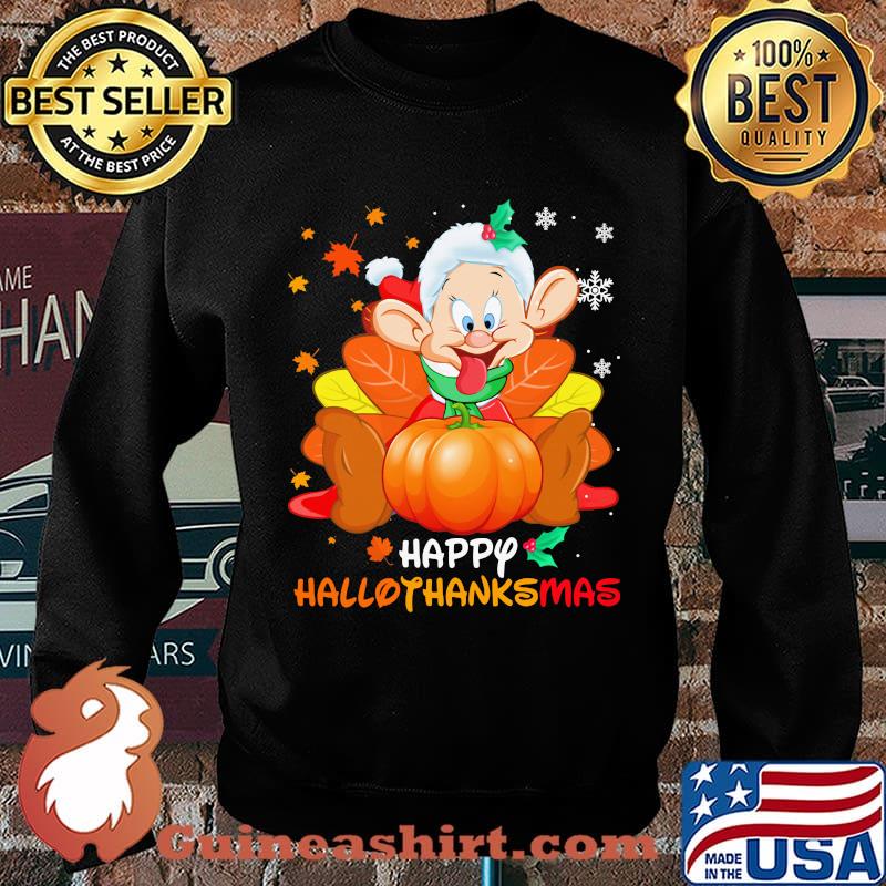 Dwarf happy hallothanksmas halloween thanksgiving christmas s Sweater