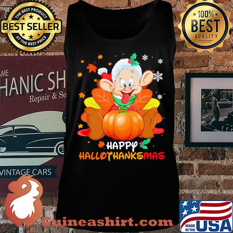 Dwarf happy hallothanksmas halloween thanksgiving christmas s Tank top