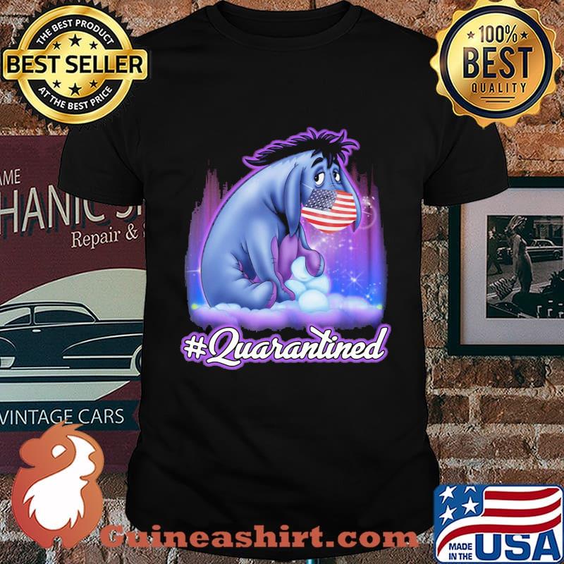 Eeyore donkey mask american flag quarantined shirt