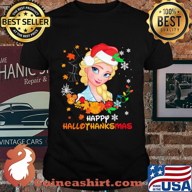 Elsa happy hallothanksmas halloween thanksgiving christmas shirt
