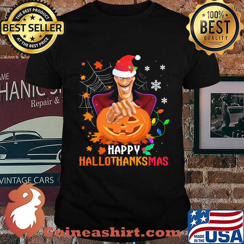Facilier happy hallothanksmas halloween thanksgiving christmas shirt