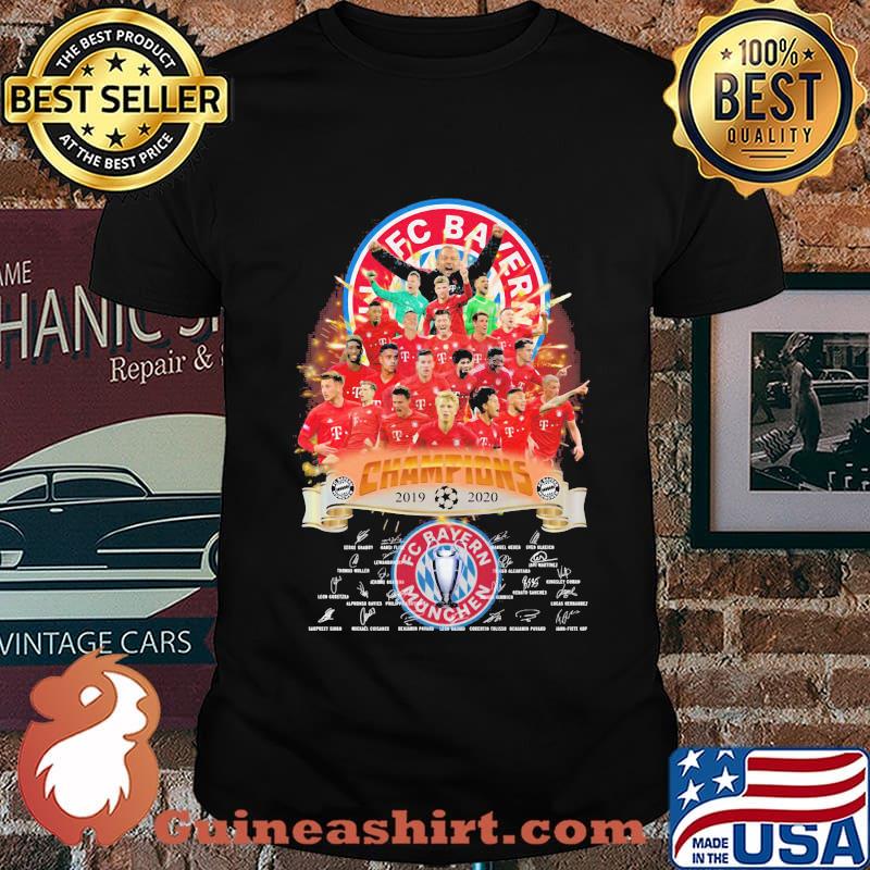 Fc bayern munchen champions signatures shirt